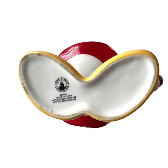 Minnie Mouse Coffee Cup Polka Dot Ceramic Mug With Yellow Shoes & Glove Handle - Picture 8 of 8